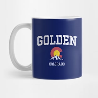 Golden Colorado CO Vintage Athletic Mountains Mug